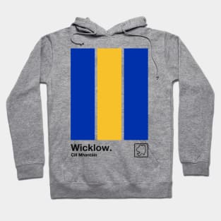 County Wicklow, Ireland - Retro Style Minimalist Poster Design Hoodie